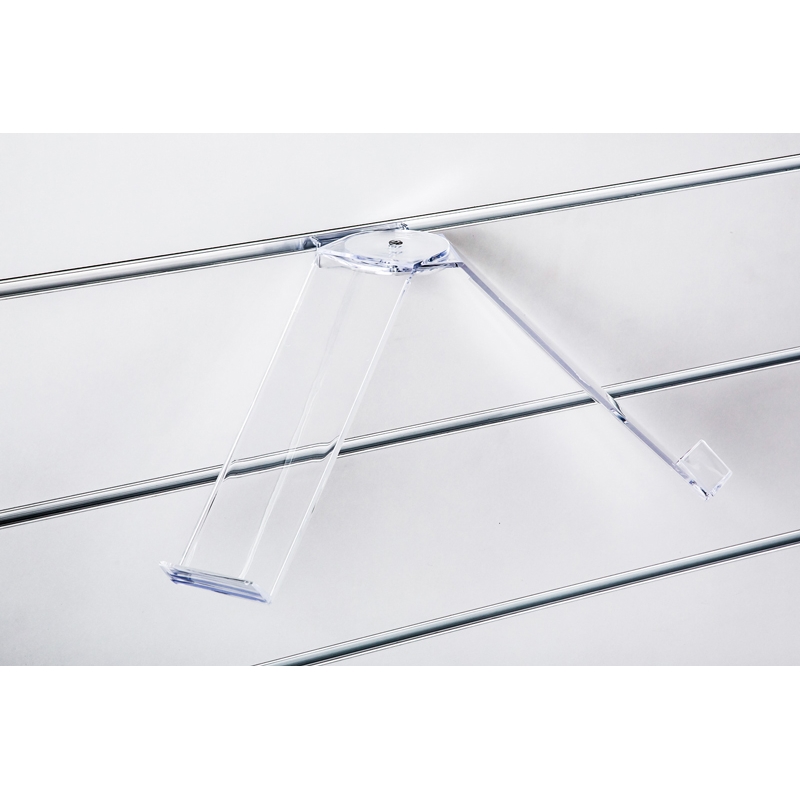 Półka pleksi, Slatwall, podwójna, do butów lekkich