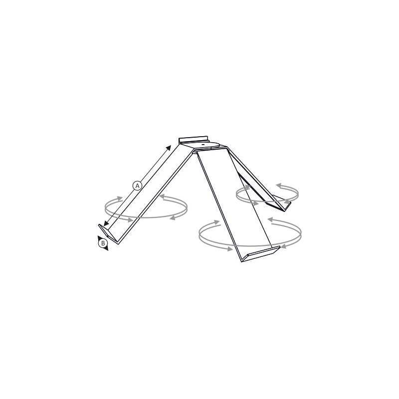 Półka pleksi Slatwall potrójna, do butów lekkich