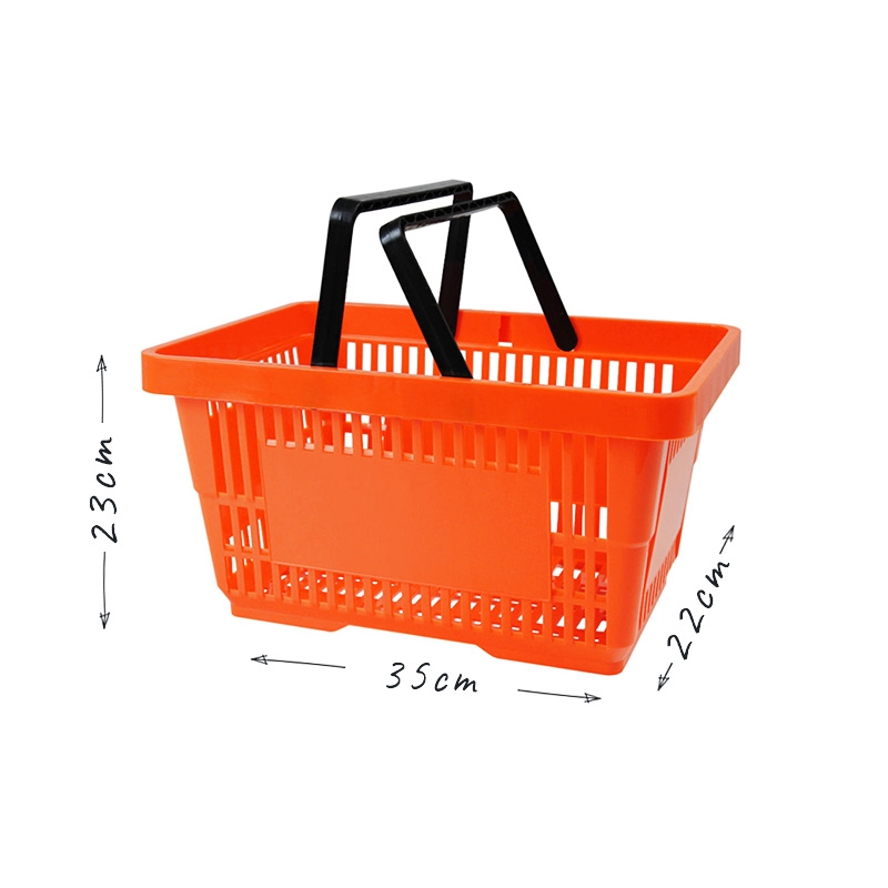 Pomarańczowy koszyk sklepowy na zakupy 22L plastik