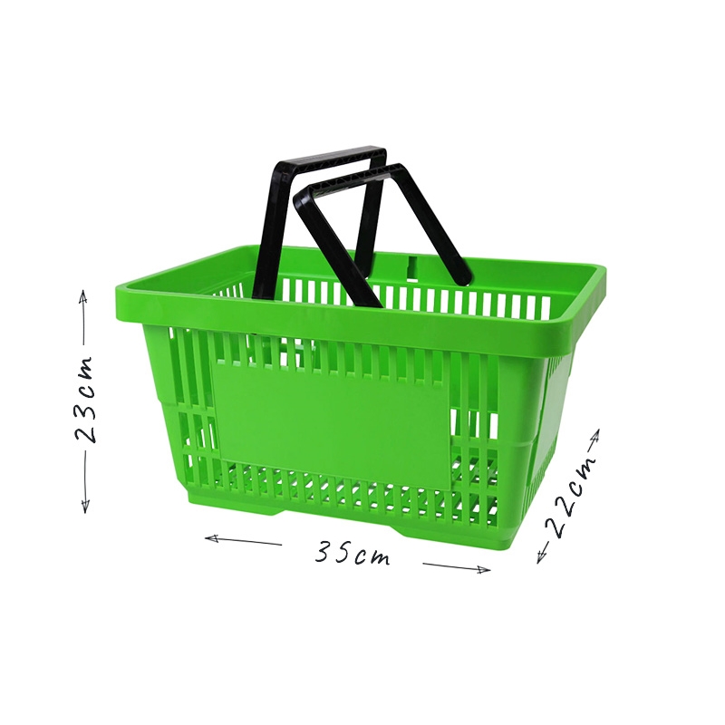 Jasnozielony koszyk sklepowy na zakupy 22L plastik