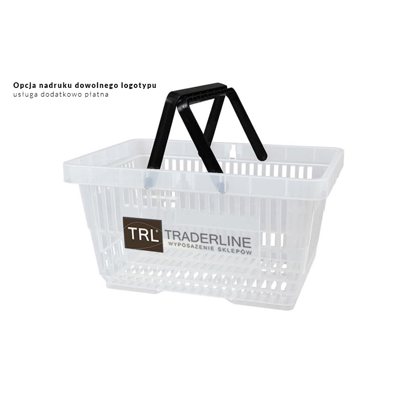 Zielony koszyk sklepowy na zakupy 22L plastikowy