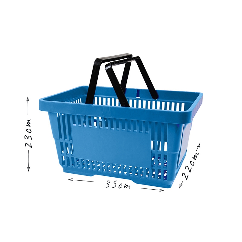 Jasnoniebieski kosz sklepowy na zakupy 22 litry