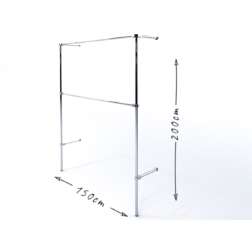 Wieszak odzieżowy, sklepowy, regulowany, chrom