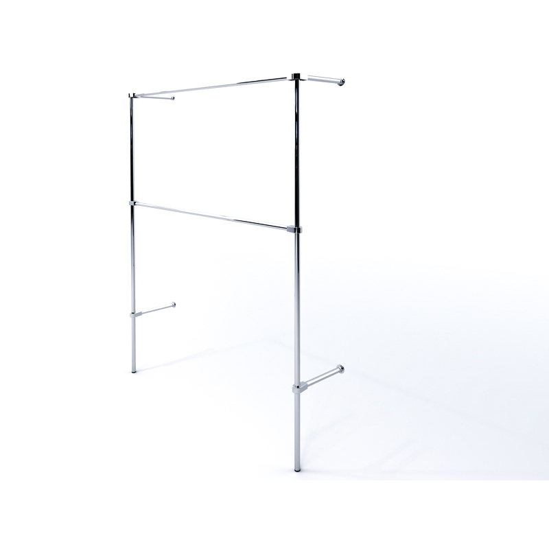 Wieszak odzieżowy, sklepowy, regulowany, chrom