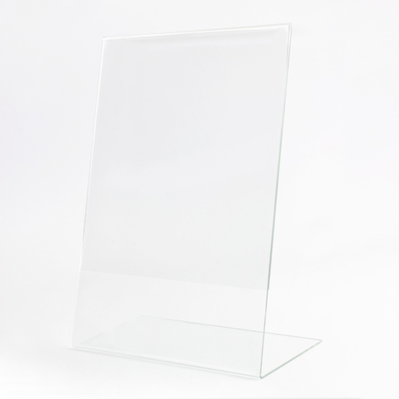 Stojaczek informacyjny L, bezbarwny, różne formaty