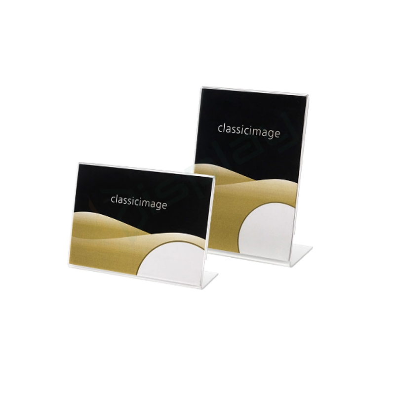 Stojaczek informacyjny L, bezbarwny, różne formaty