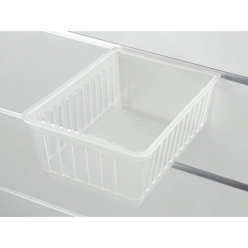 Koszyk Slatwall LONG 14x22x8cm bezbarwny mleczny