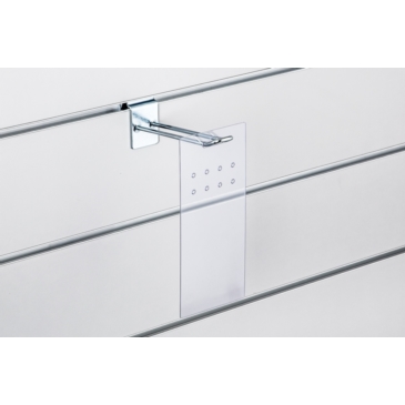 Zawieszka na haczyk z otworami 10x22cm, bezbarwna