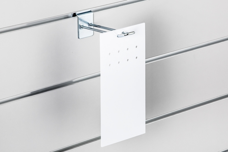 Zawieszka na haczyk z otworami biała 12x25cm