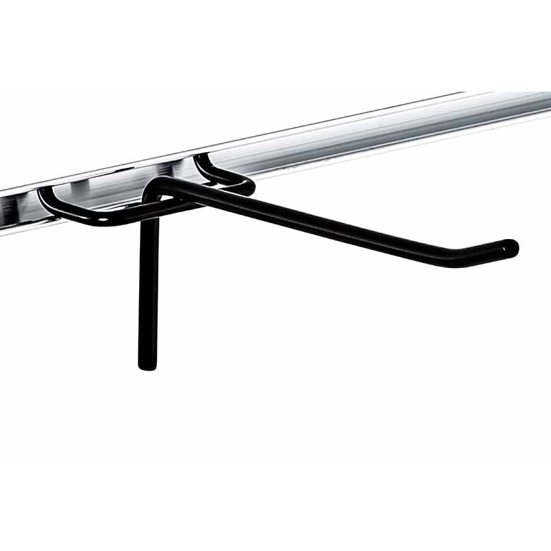 Haczyk pojedynczy Slatwall drut czarny