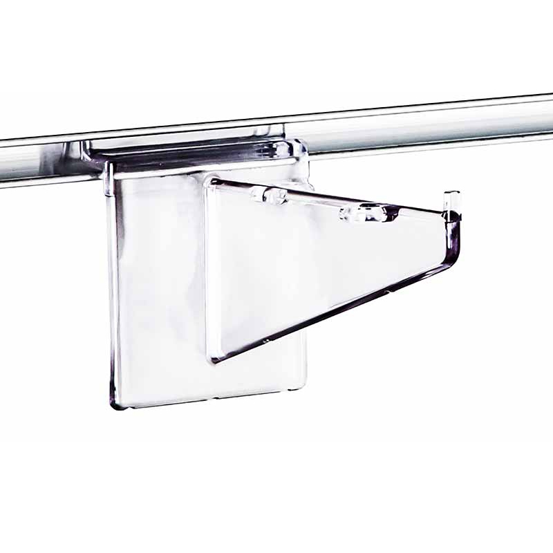 Wspornik dopółki Slatwall, pleksi, 15cm (szt.)