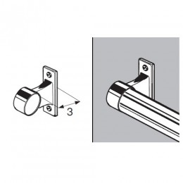 Uchwyt końcowy 3cm, do rury fi 25mm