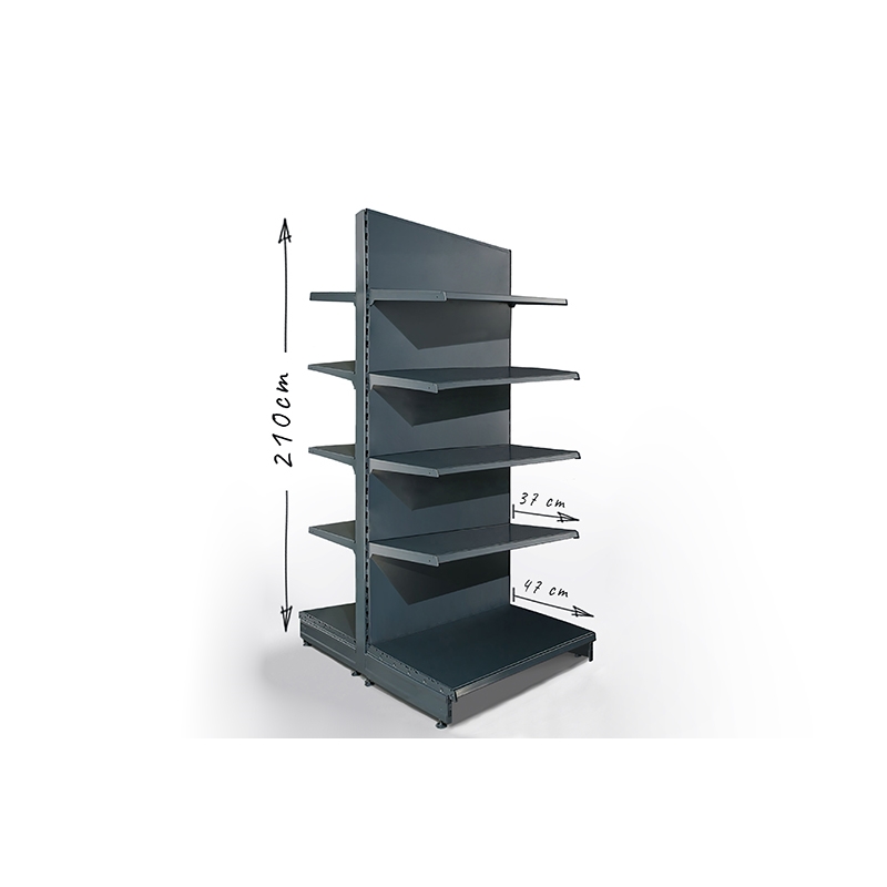 Gondola sklepowa H210cm, półki 2x47cm, 8x37cm