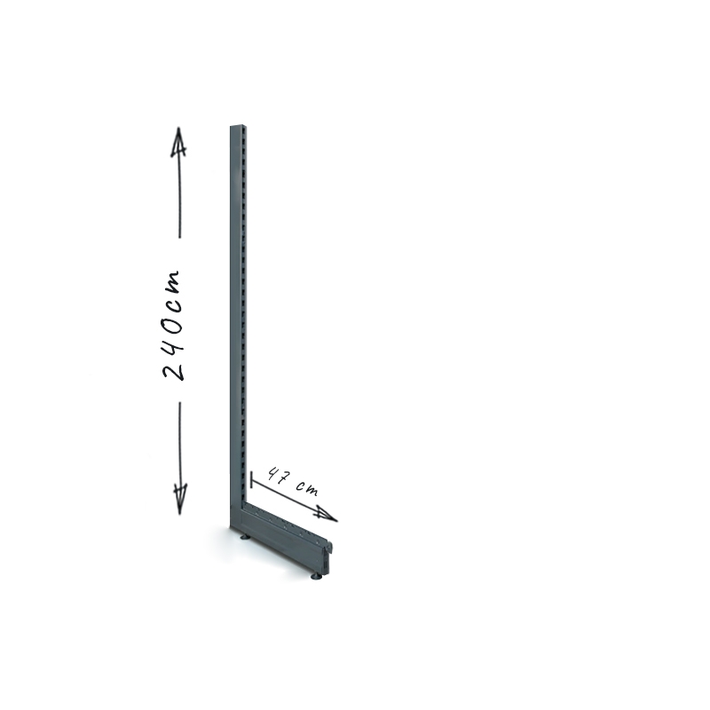 Noga kończąca ciąg regałów z podstawą 47cm gł.