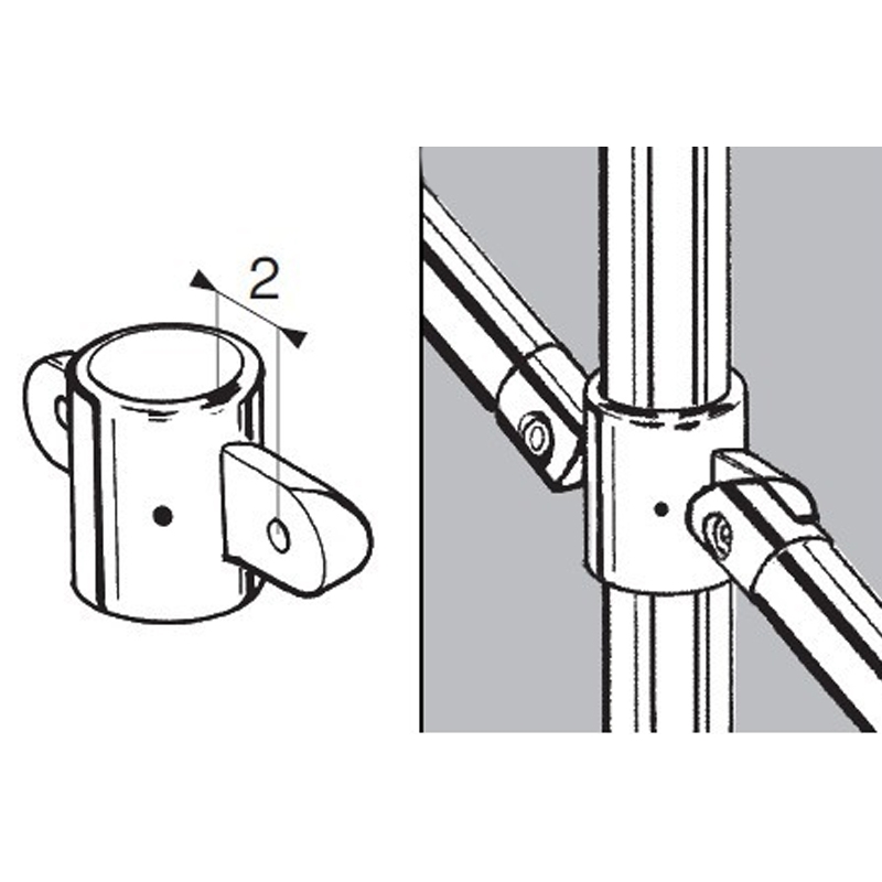 Uchwyt dwustronny z blokadą, chrom