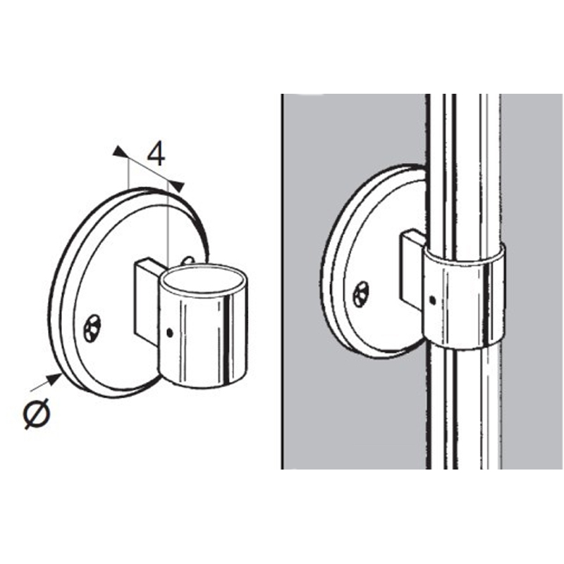 Uchwyt, mocowanie przelotowe, balustrady
