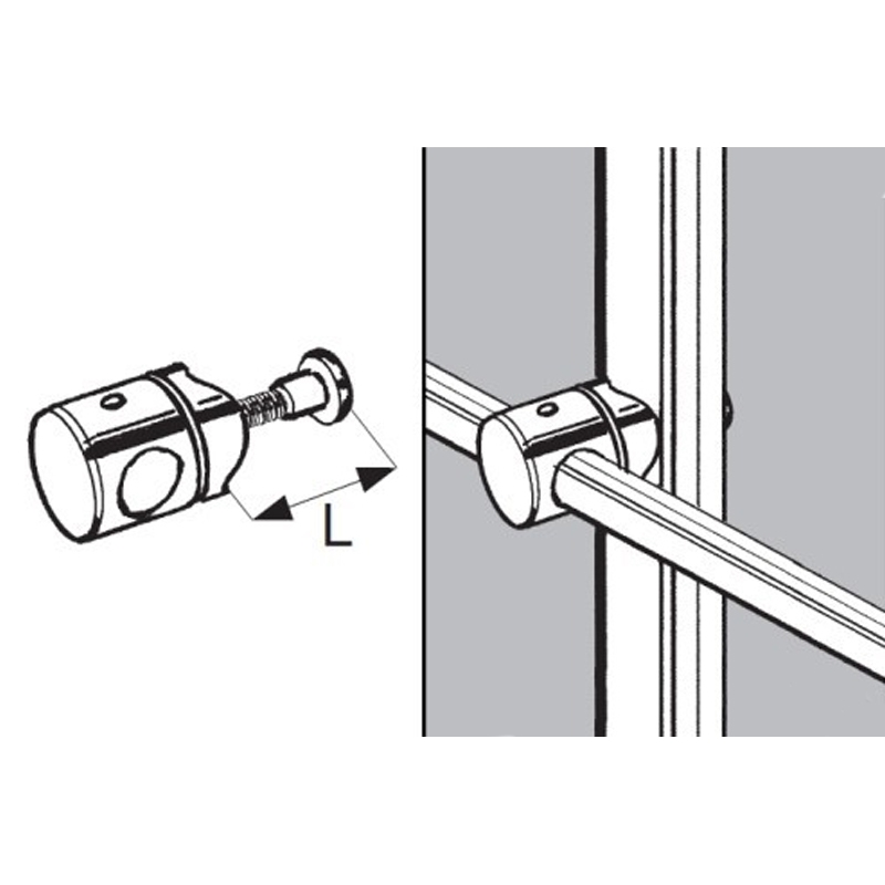 Uchwyt przelotowy do balustrad fi 16/32mm