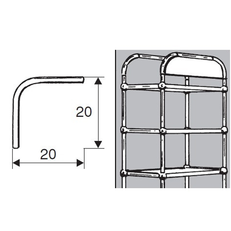 Narożnik 90st. do rur fi 16mm