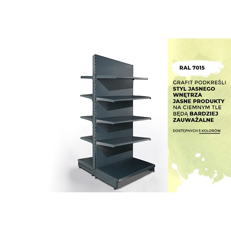 Gondola sklepowa H210cm, półki 10x47cm