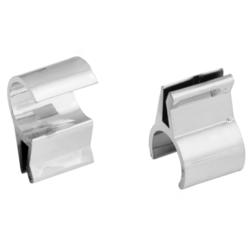 Uchwyt do szkła 4mm do rury fi 25mm, chrom