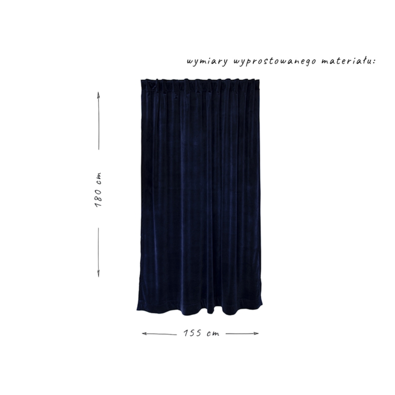 Kotara aksamit do przymierzalni granat 155x180cm
