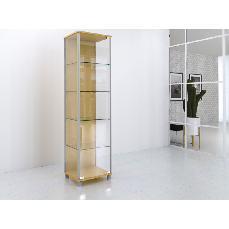 Gablota szklana 50x45x190cm, szuflady, pełna