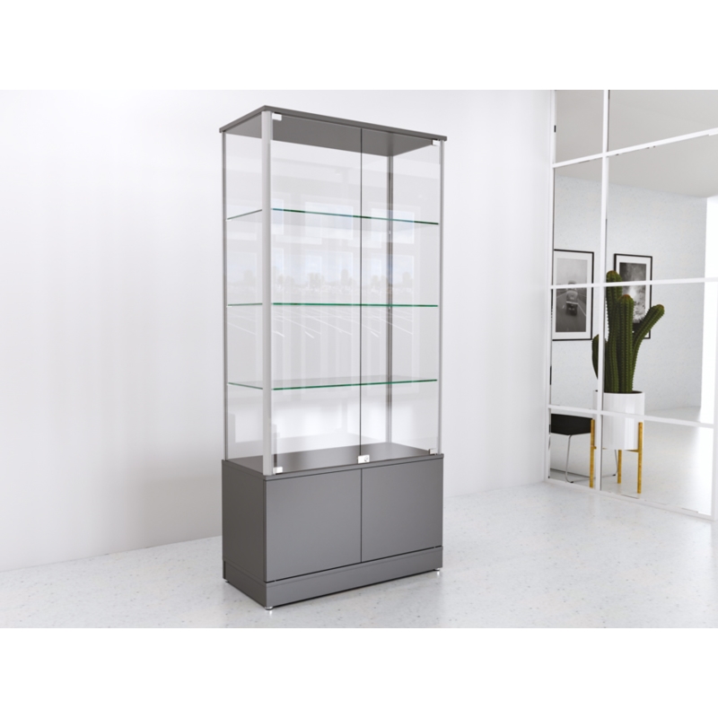 Gablota szklana 90x45x190cm z szafką