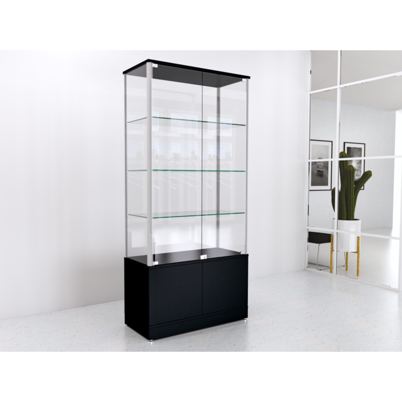 Gablota szklana 90x45x190cm z szafką