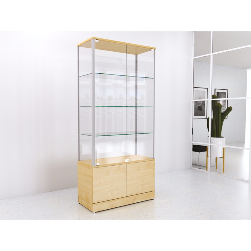Gablota szklana 90x45x190cm z szafką