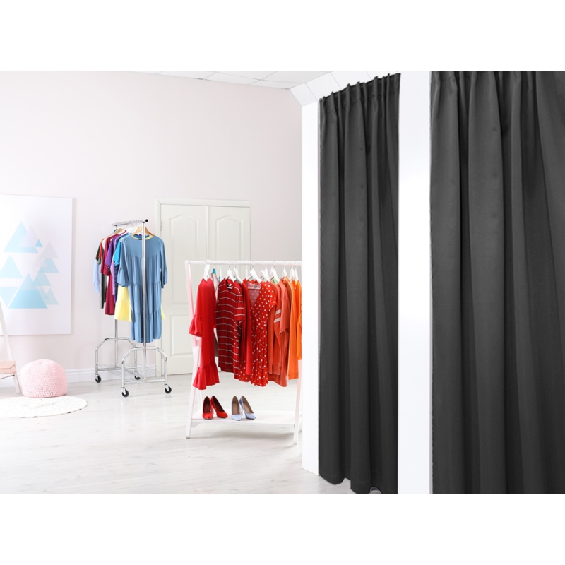 Kotara blackout do przymierzalni antracyt 135x180