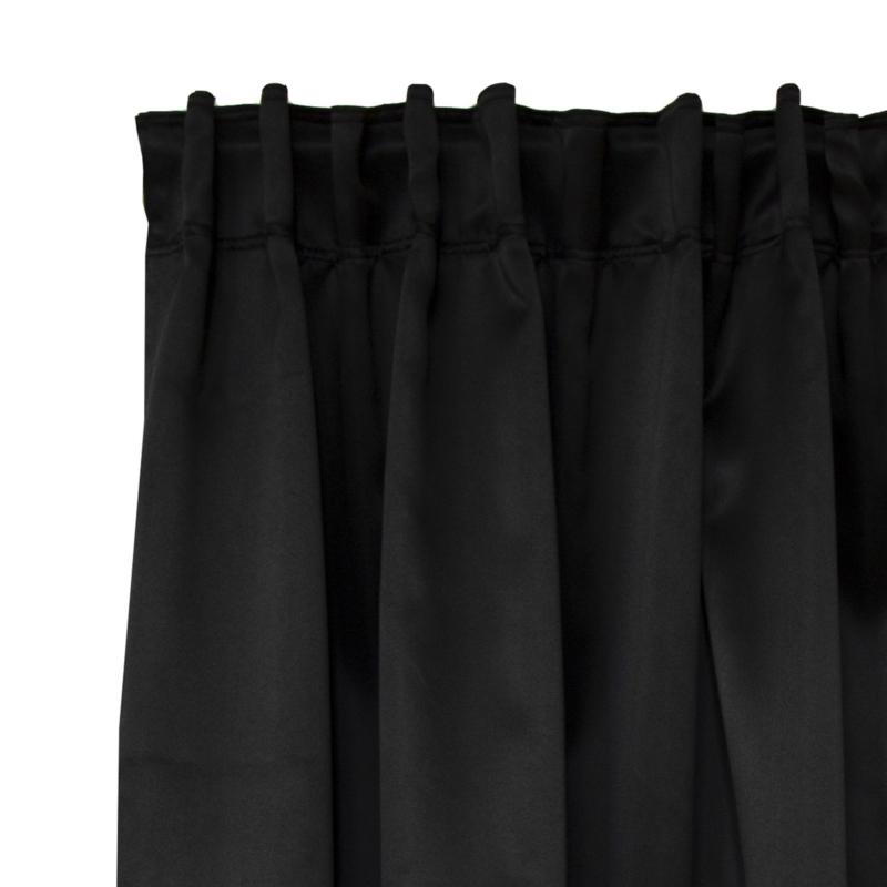 Zasłona blackout do przymierzalni czarna 135x180cm