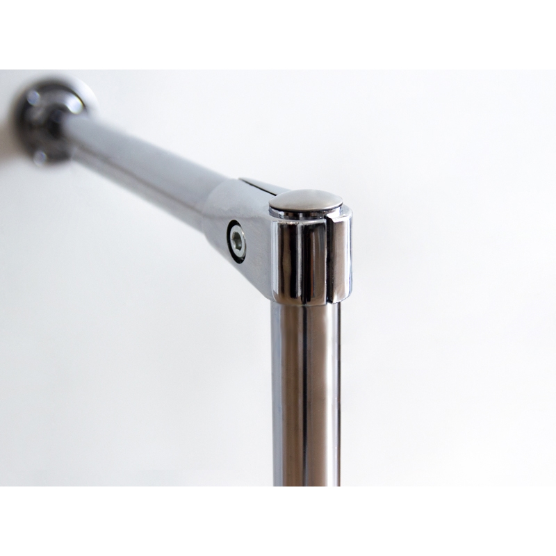 Regał z półkami 120x35 cm, przyścienny, chrom