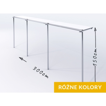 Wieszak odzieżowy, sklepowy, z półką, chrom