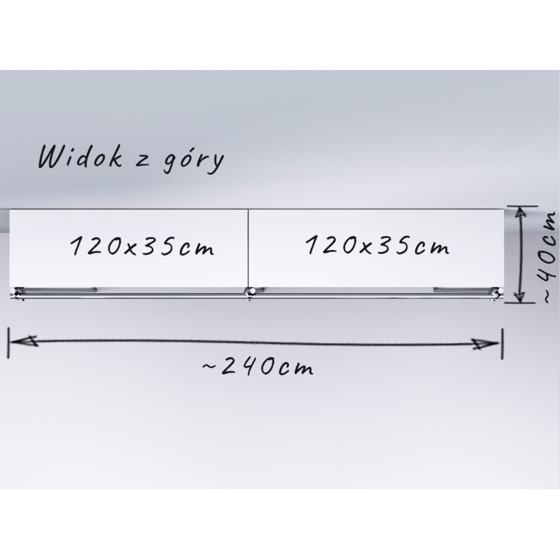 Wieszak do sklepu odzieżowgo z górną półką