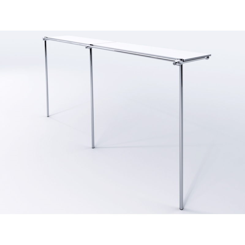 Wieszak do sklepu odzieżowgo z górną półką