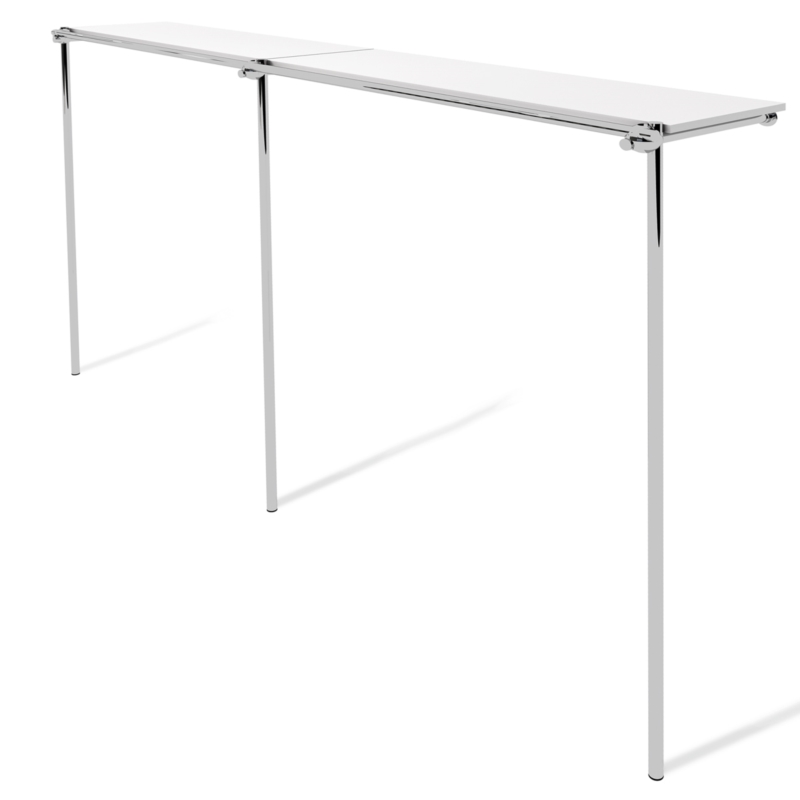 Wieszak do sklepu odzieżowgo z górną półką