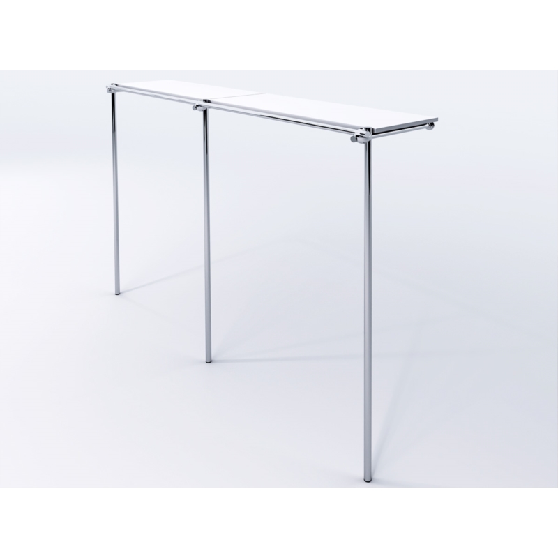 Wieszak do sklepu odzieżowgo z górną półką