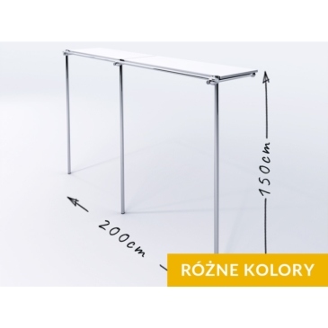 Wieszak do sklepu odzieżowgo z górną półką