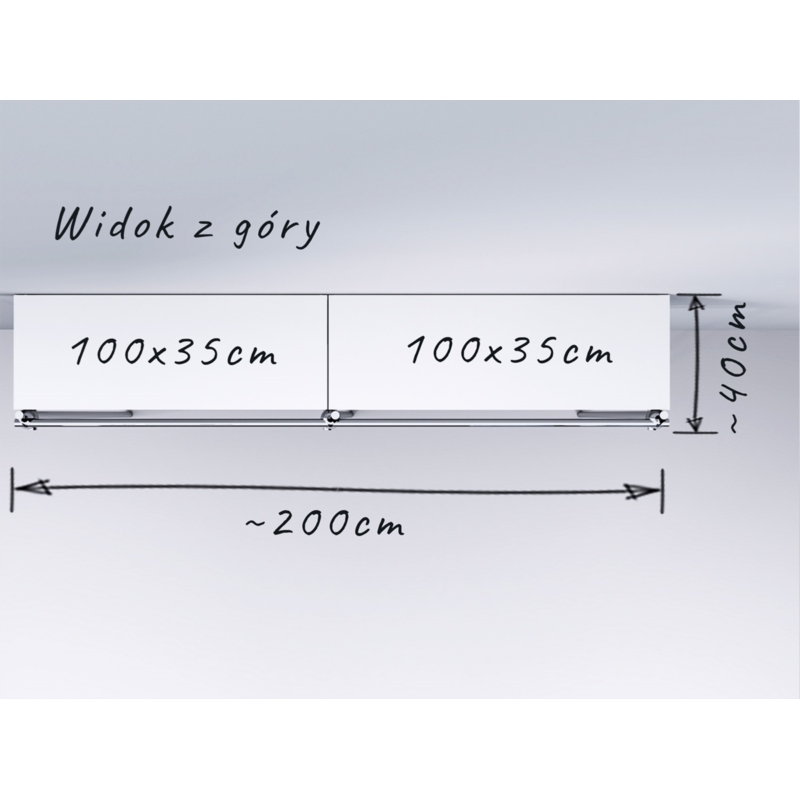 Wieszak do sklepu odzieżowgo z górną półką