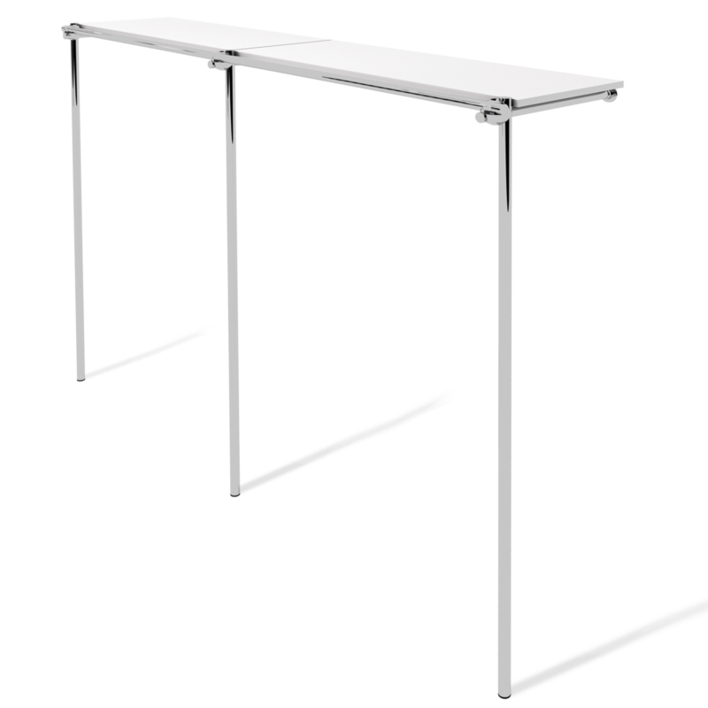 Wieszak do sklepu odzieżowgo z górną półką