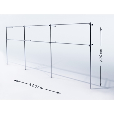 Wieszak odzieżowy stojak sklepowy podwójny chrom