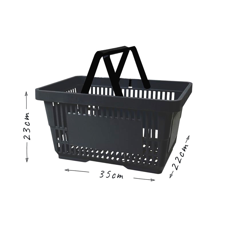 Grafitowy koszyk sklepowy na zakupy 22 L plastik