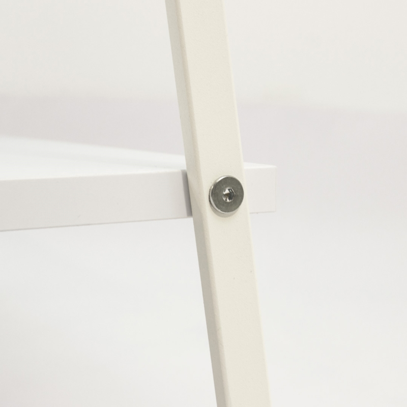 Stender biały sklepowy na odzież z półką