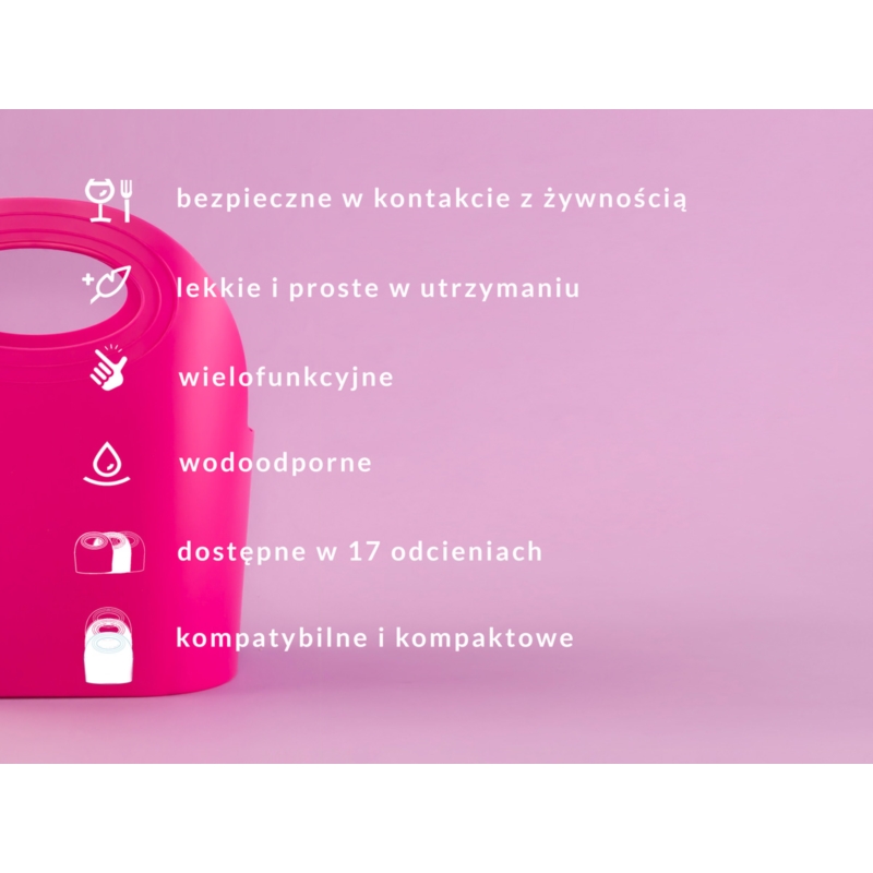 Koszyk na zakupy CLASSIC Flexibag 5,5L różowy