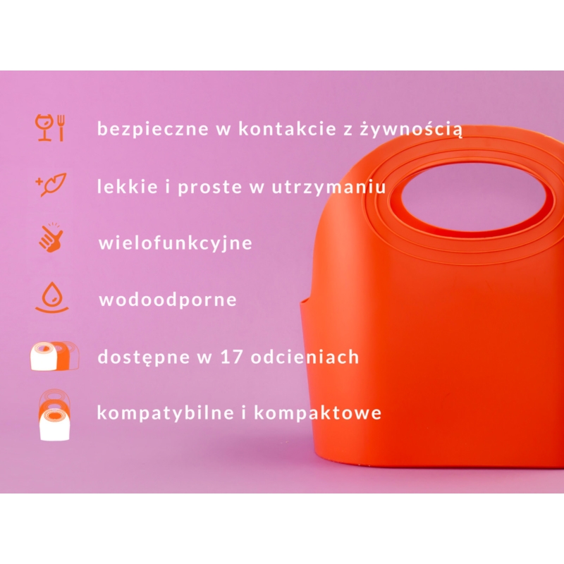 Koszyk sklepowy MINI Flexibag 4,5L pomarańczowy