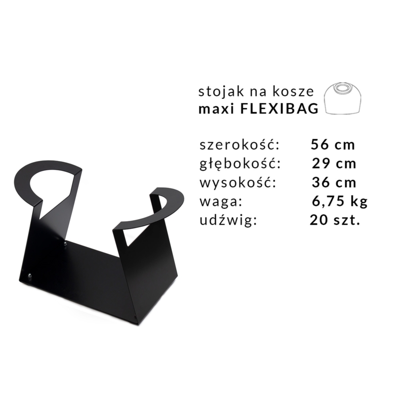 Stojak na koszyki MAXI Flexibag czarny
