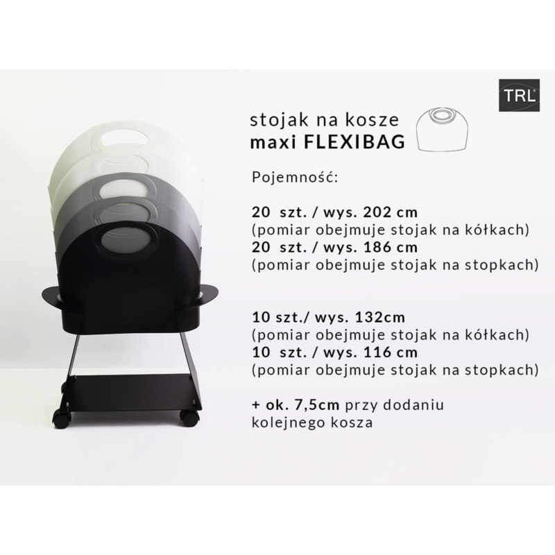 Stojak na koszyki MAXI Flexibag czarny