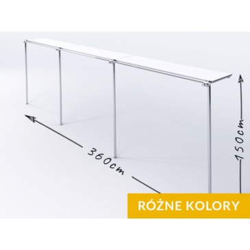 Wieszak odzieżowy, sklepowy, z półką, chrom