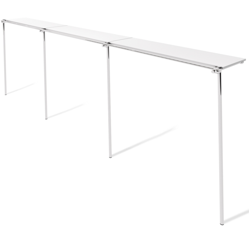 Wieszak odzieżowy, sklepowy, z półką, chrom