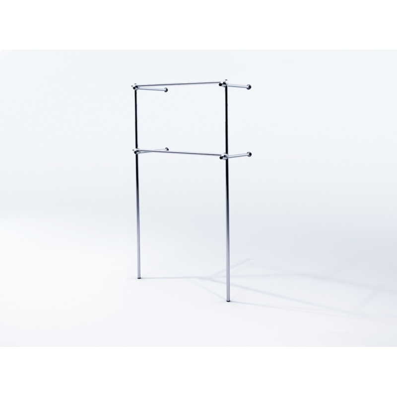 Wieszak odzieżowy, do sklepu, 120x40x200, chrom